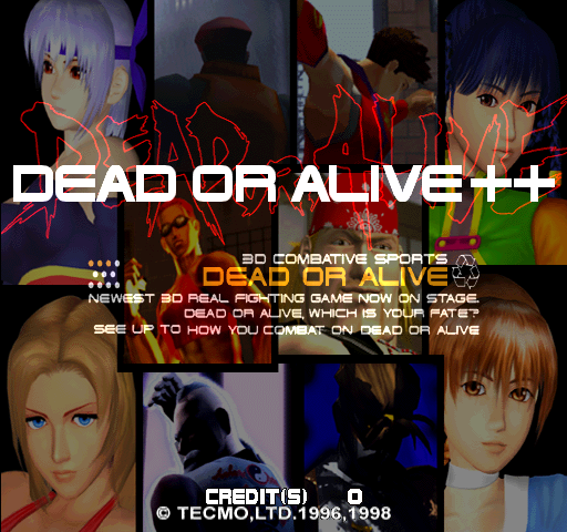 Dead Or Alive ++ (Japan) Title Screen
